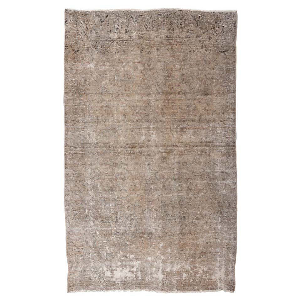 Dark Brown Distressed Vintage Persian Rug with Rustic Industrial Luxe ...