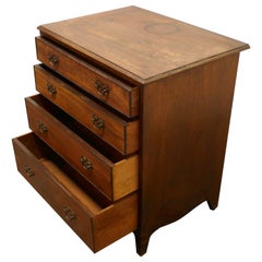 Distressed Georgian Flame Mahogany Chest of Drawers