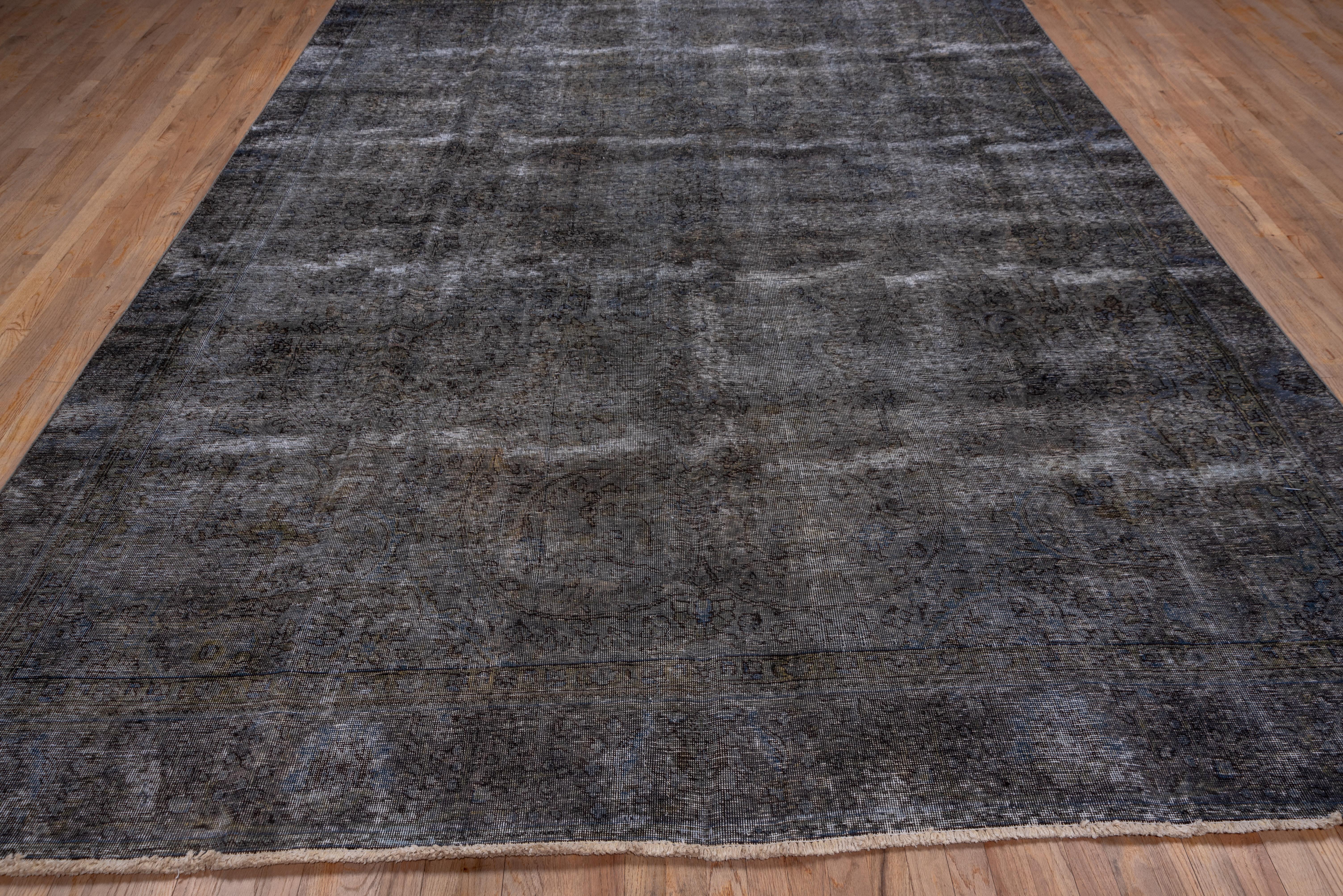Turkish Distressed Gray Overdyed Carpet