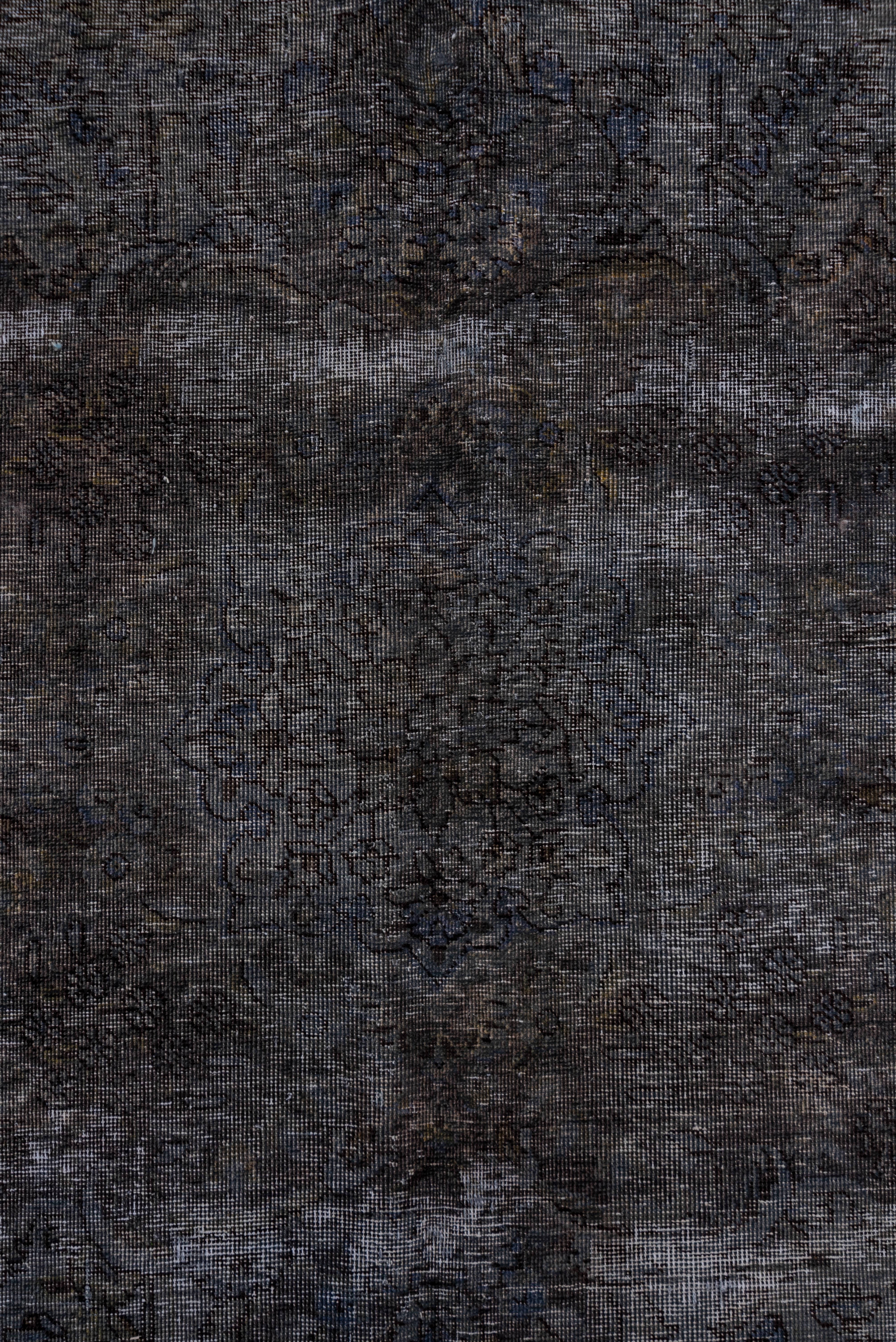 Hand-Knotted Distressed Gray Overdyed Carpet