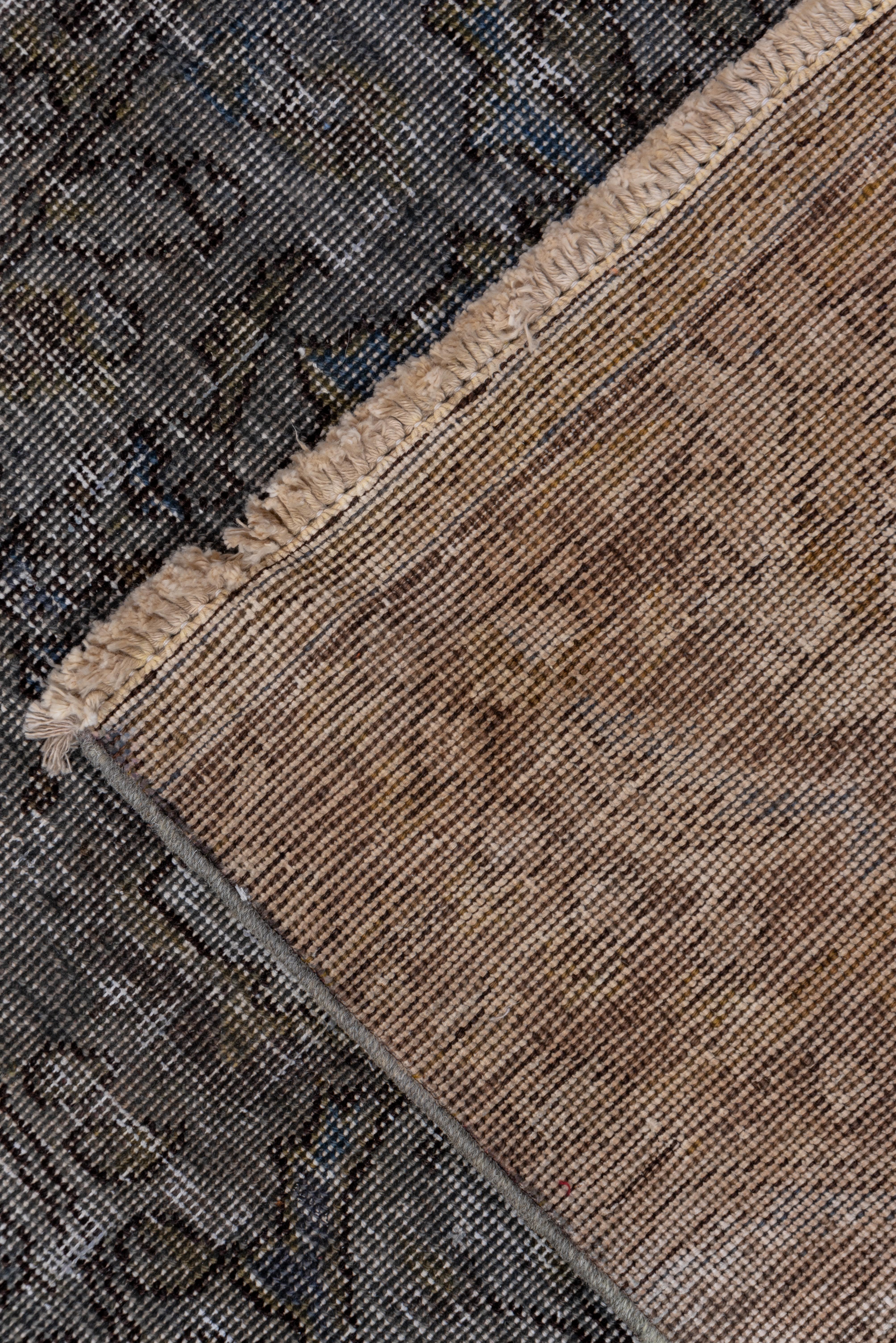 Mid-20th Century Distressed Gray Overdyed Carpet