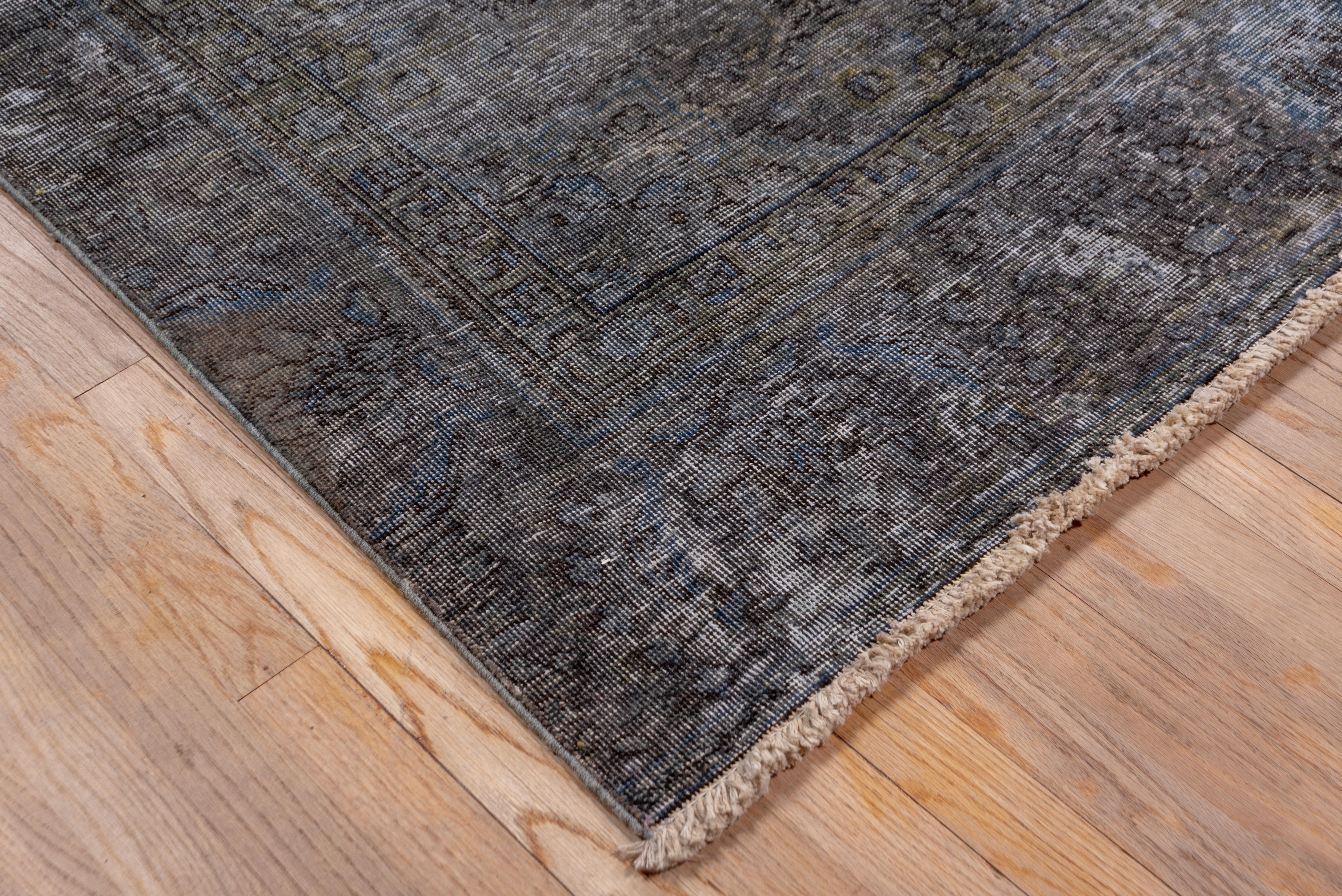 Wool Distressed Gray Overdyed Carpet