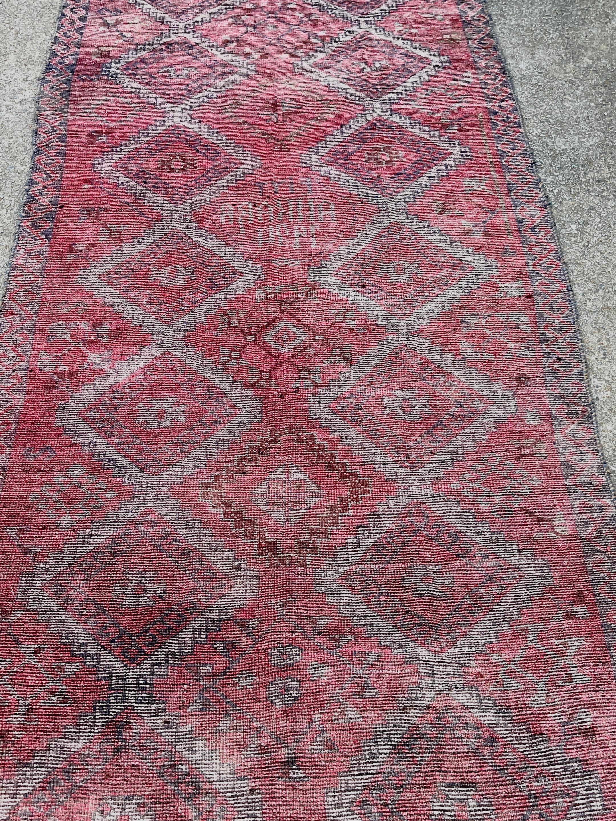 Distressed Hand-Knotted Wool Caucasian Rug 'Reservable' Signed & Dated 1994 For Sale 6
