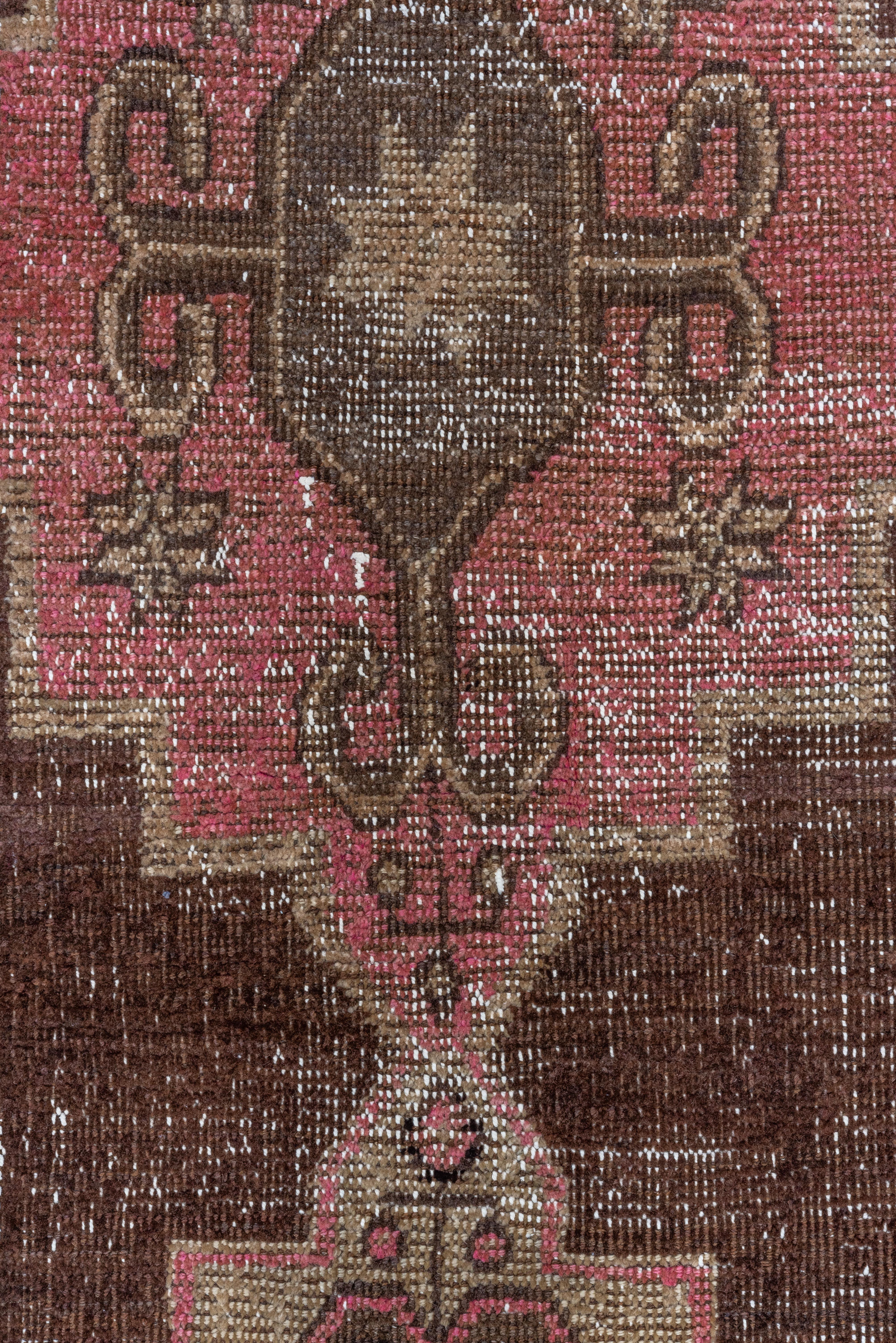 Distressed Kars Runner in Rose and Cocoa For Sale 1