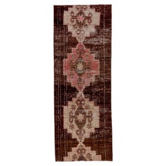 Distressed Kars Runner in Rose and Cocoa
