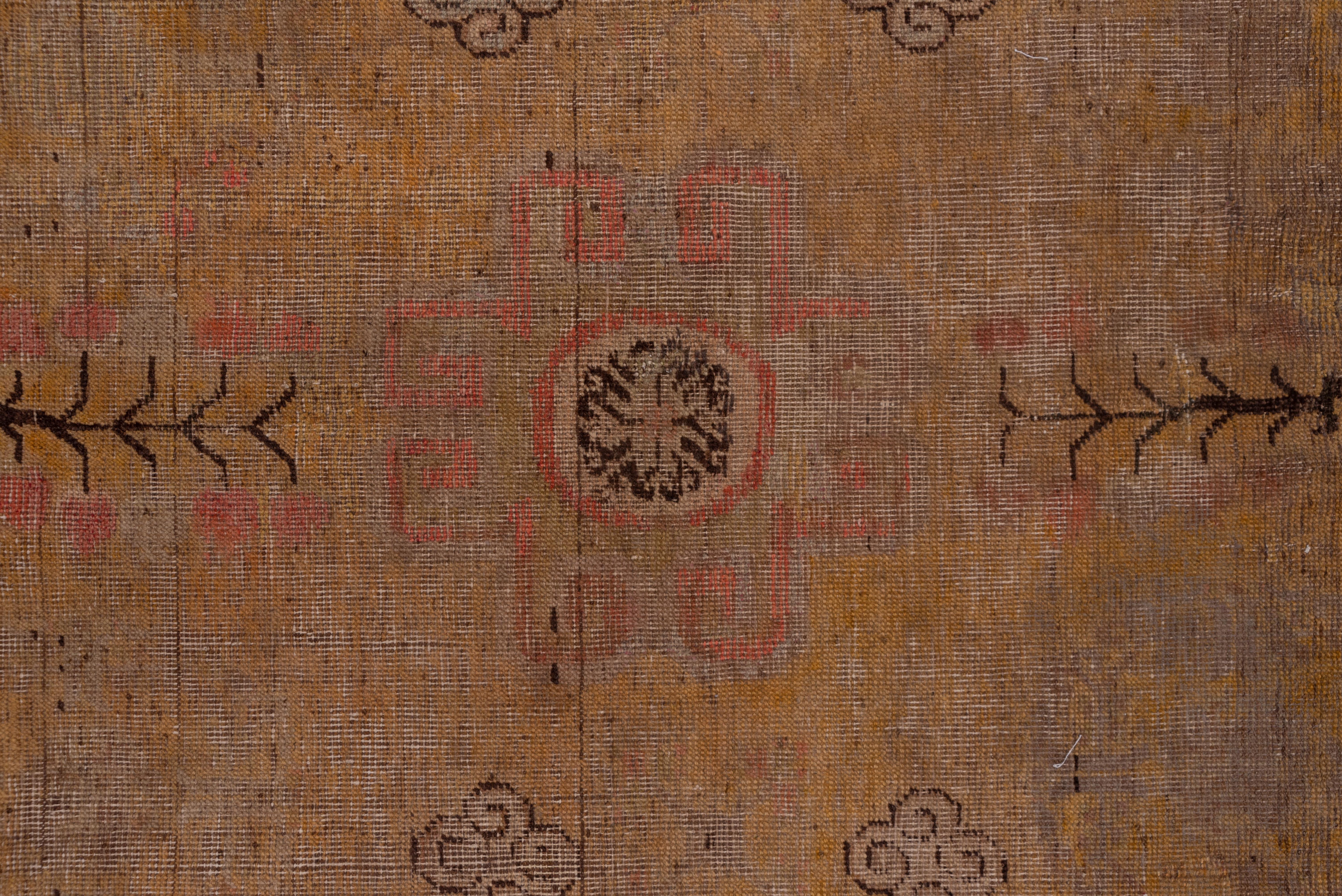 Chinese Distressed Khotan Rug, Rustic Palette