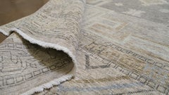 Distressed Khoton Patterned Wool Rug 9'8''x13'6''