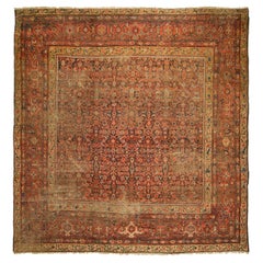 Distressed Late 19th Century Fereghan Carpet