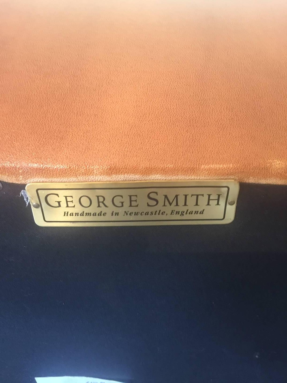 Distressed Leather Club Chair by George Smith In Good Condition In San Diego, CA