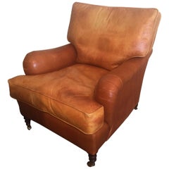 Distressed Leather Club Chair by George Smith