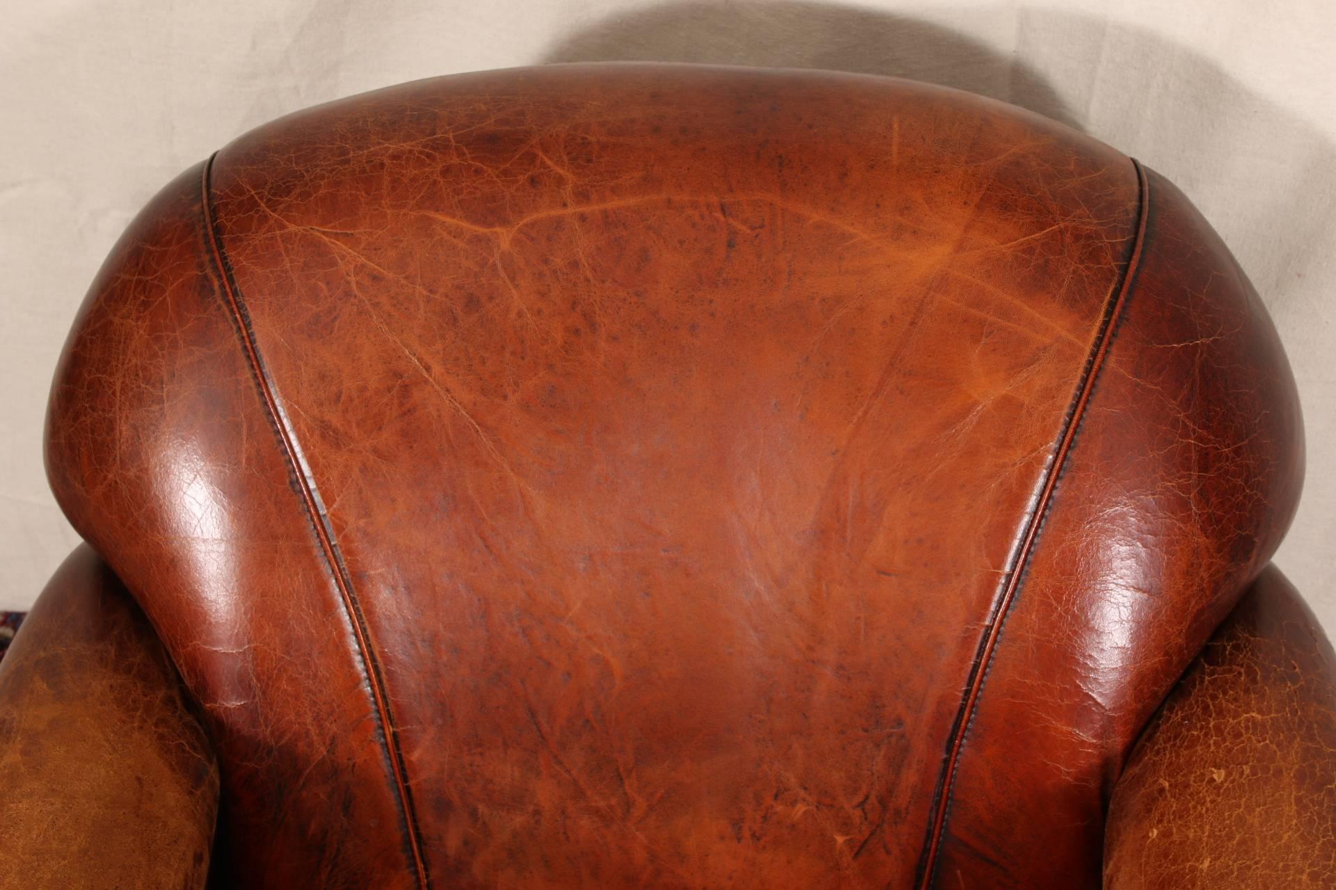 Distressed Leather Club Chair 2