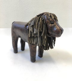 Distressed Leather Lion by Dimitri Omersa