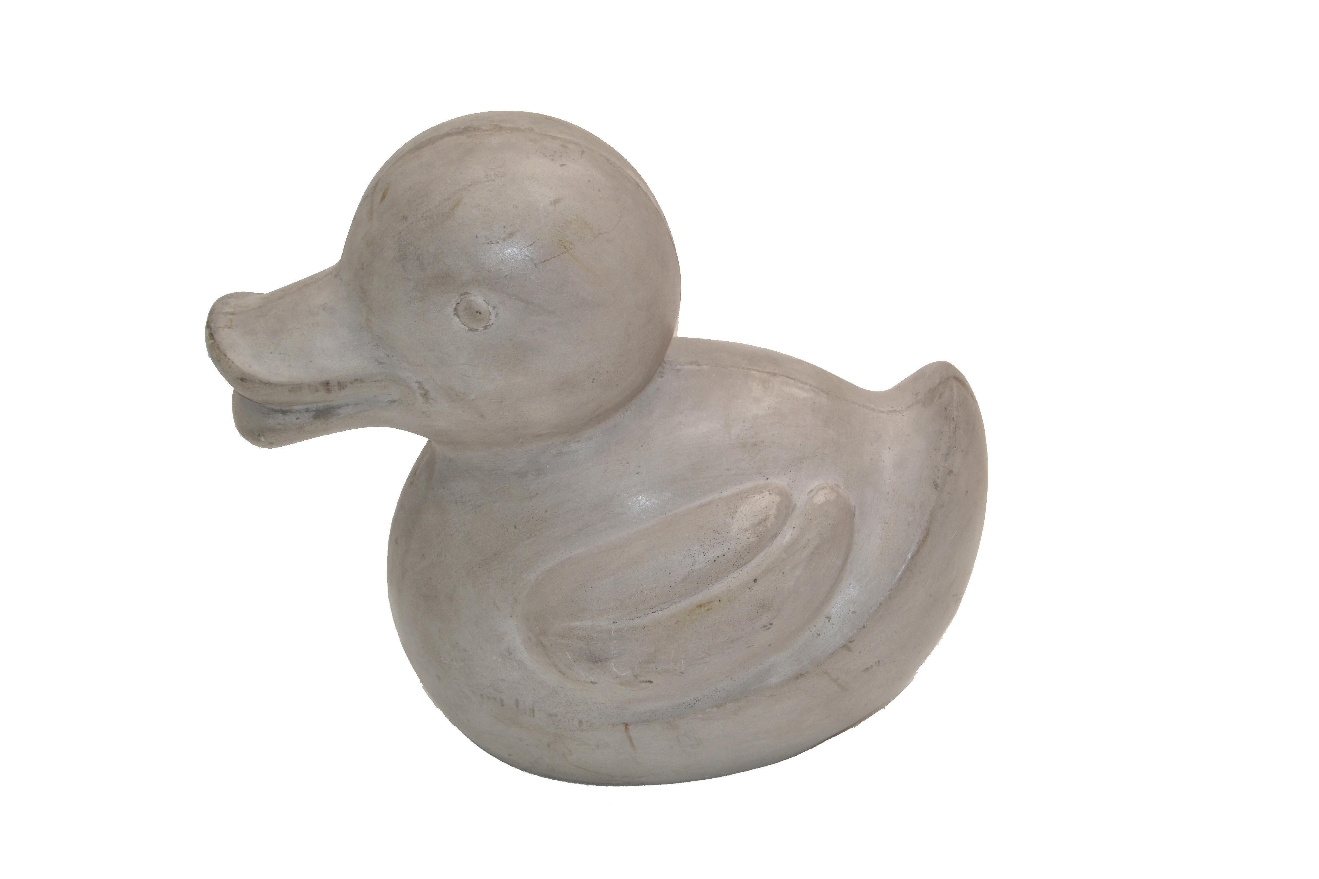Distressed Look Decorative Handcrafted Cement Mold Duck, Animal Sculpture 3