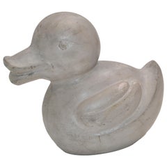Distressed Look Decorative Handcrafted Cement Mold Duck, Animal Sculpture