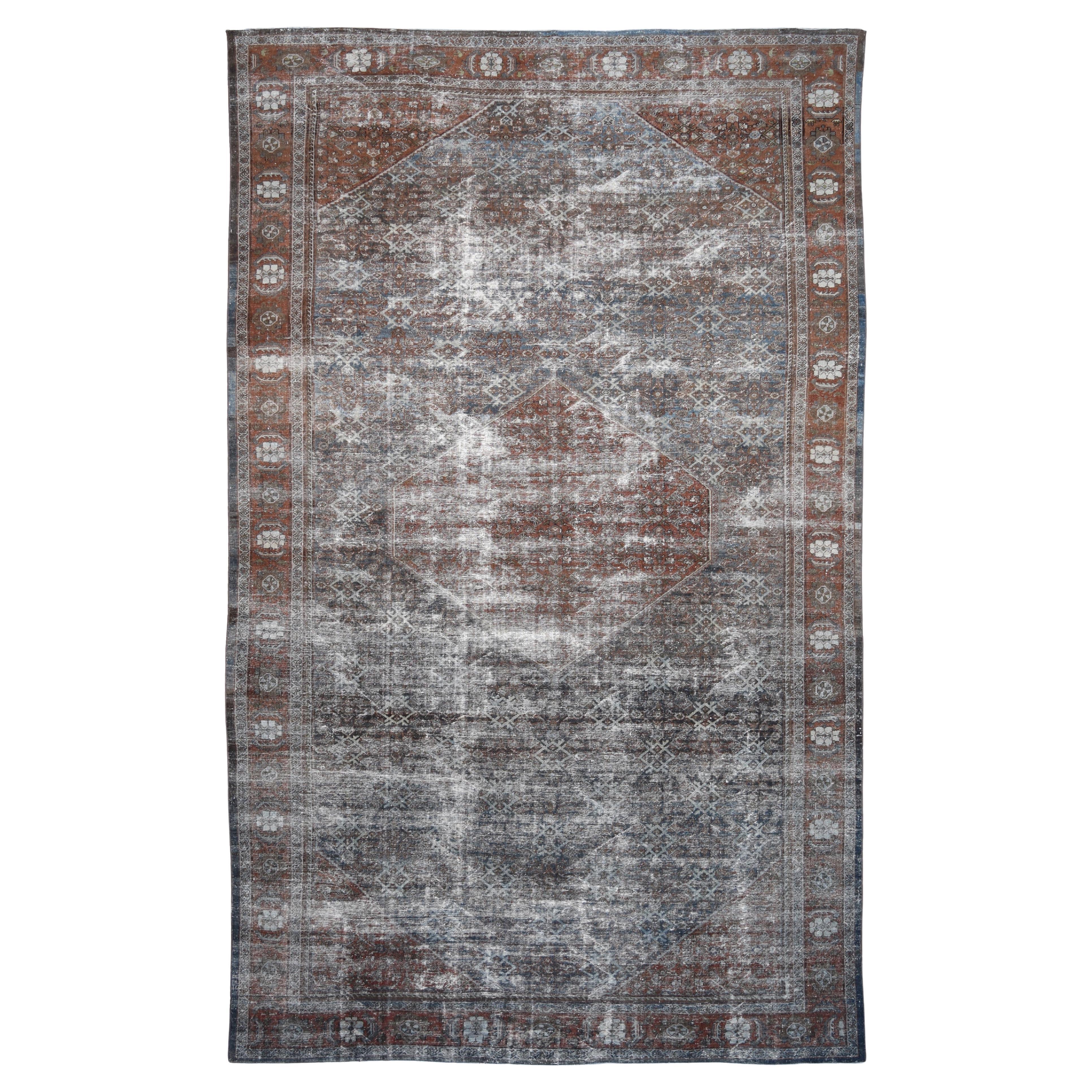 Distressed Mahal Erdfarbener Wollteppich 10
x16
10