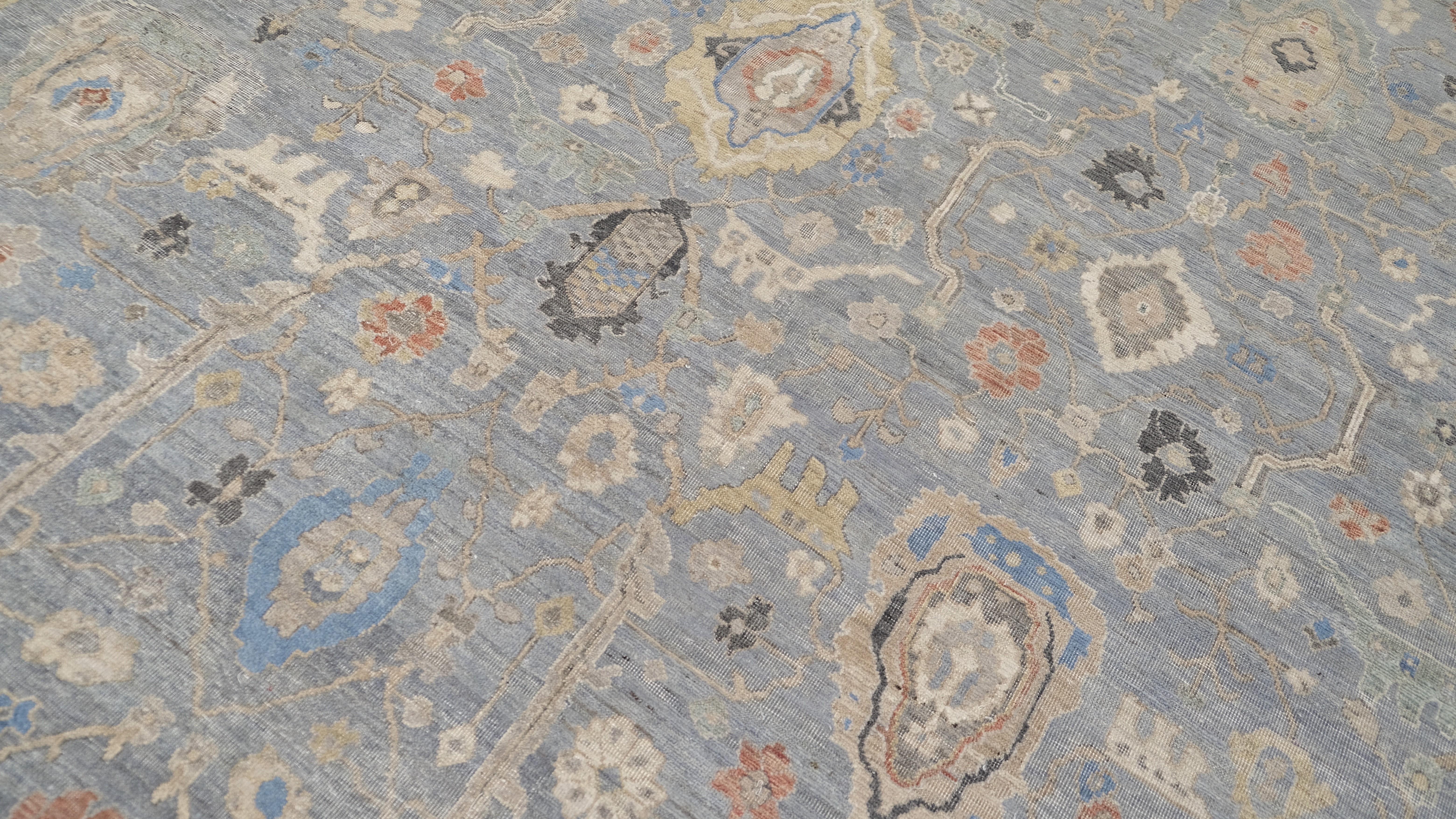 Mehrfarbiger Mahal-Wollteppich im Used-Look 8'8''x12' (Malayer) im Angebot