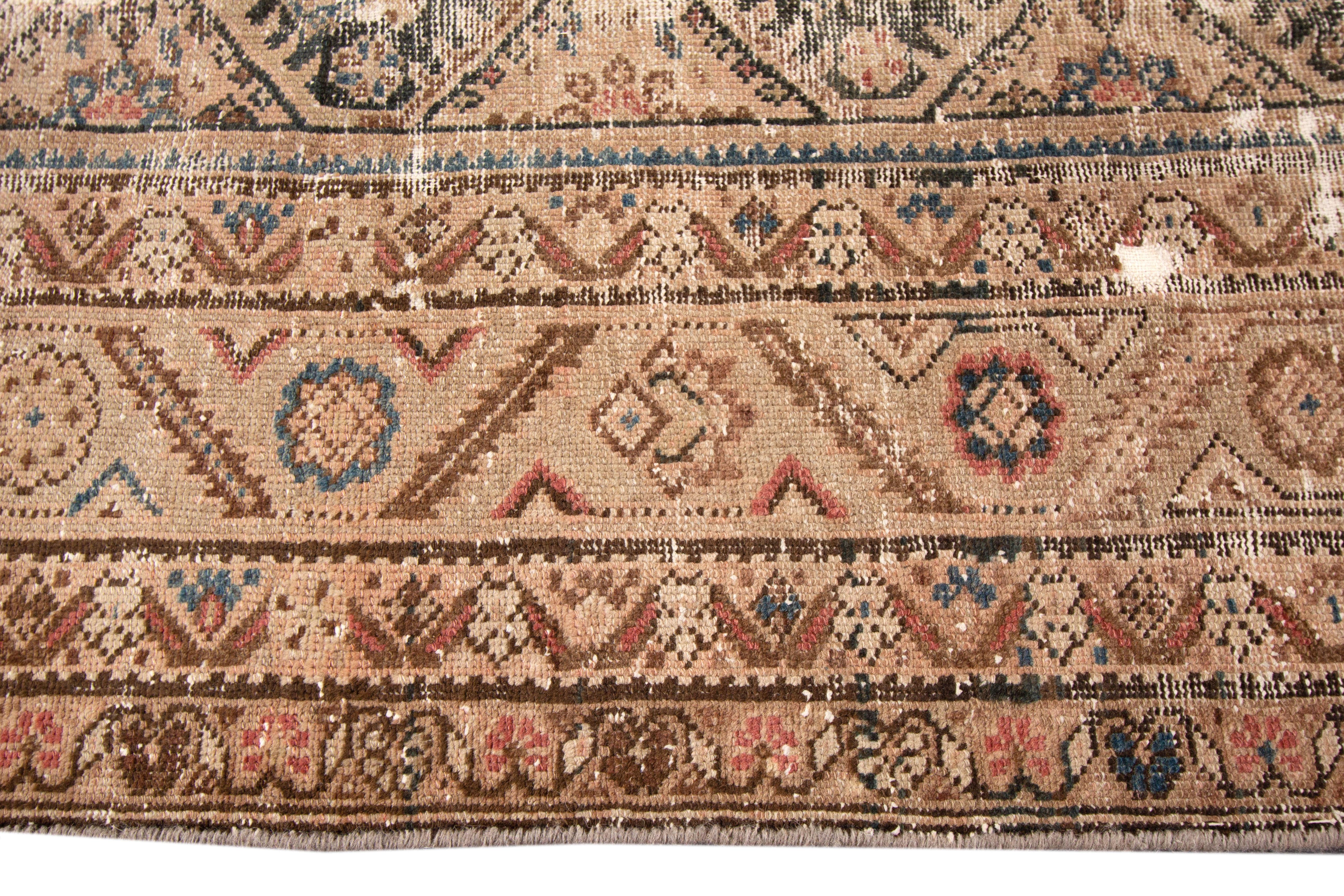 Distressed Malayer Gallery Rug In Good Condition In Norwalk, CT