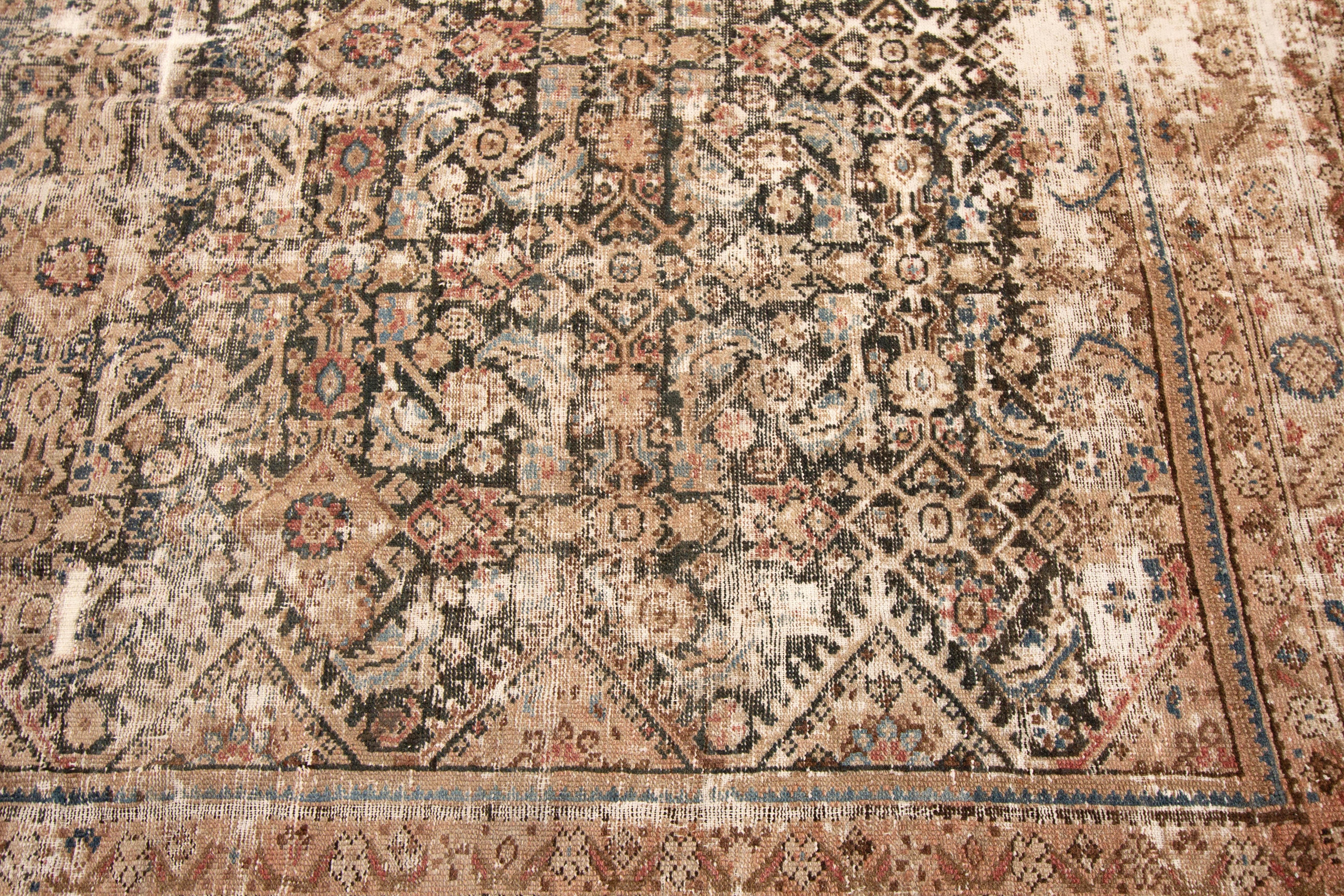 20th Century Distressed Malayer Gallery Rug