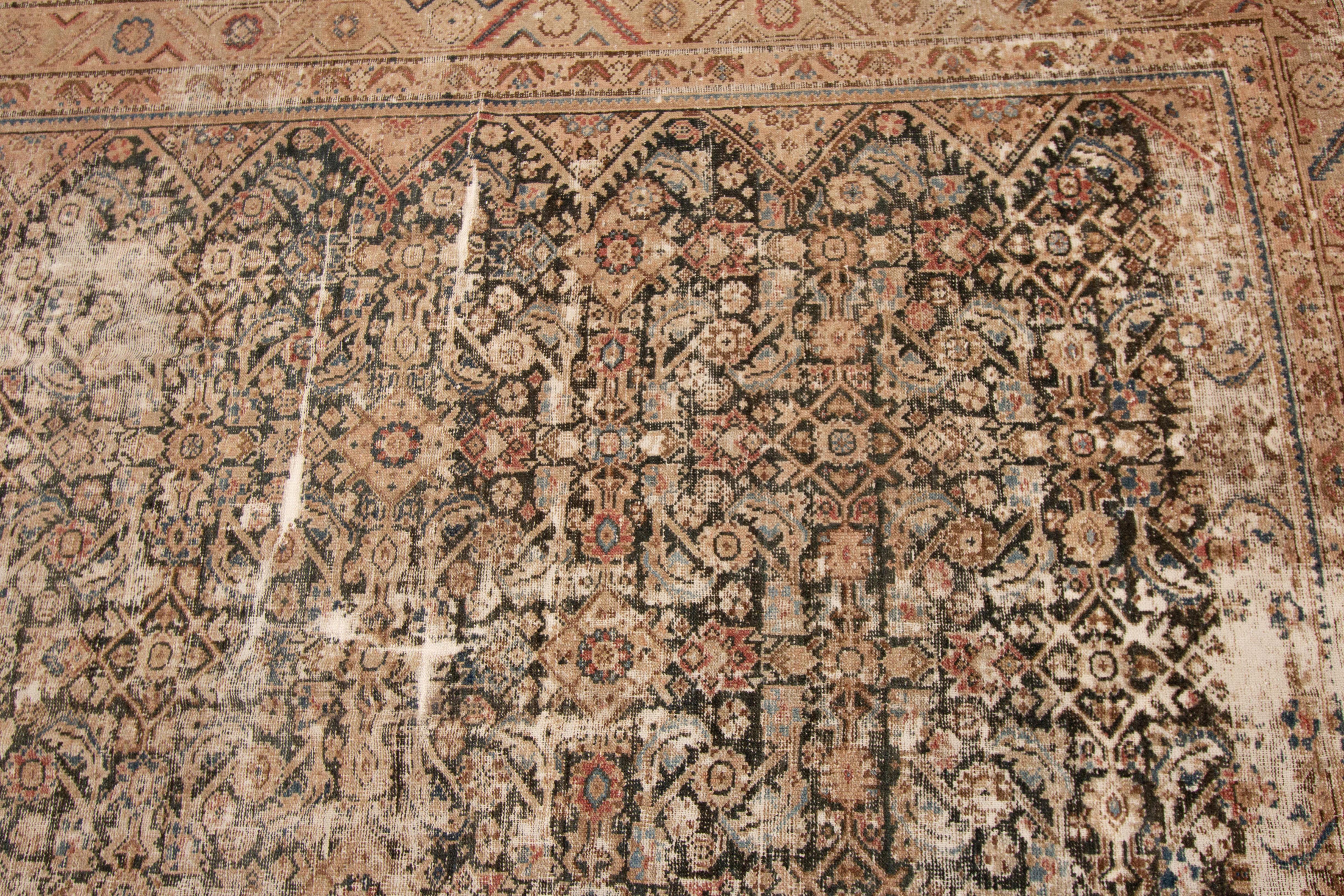 Distressed Malayer Gallery Rug 1
