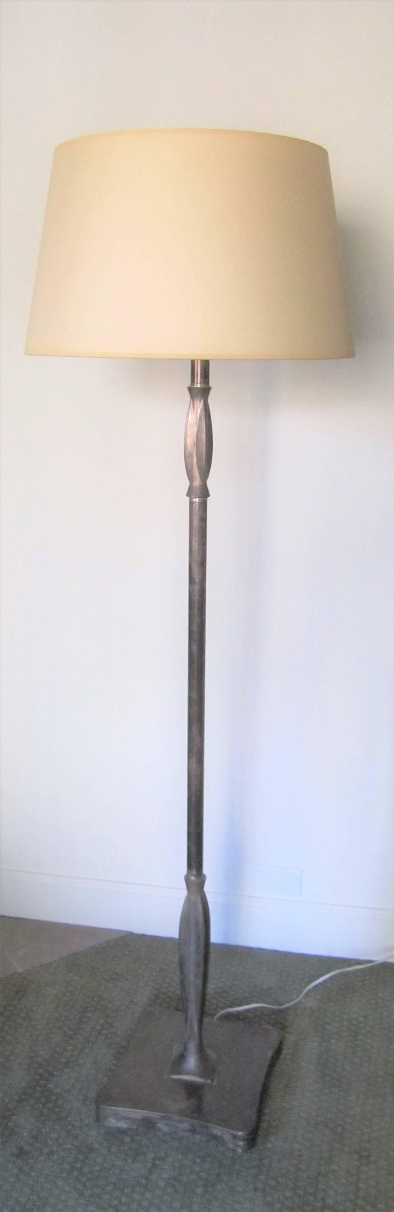 Distressed Metal Floor Lamp For Sale at 1stdibs