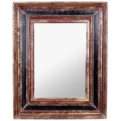 Distressed Mirror in a Red and Black Finish