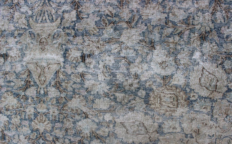 Distressed Modern Design Rug with Faded Colors from 1950s Persia For ...