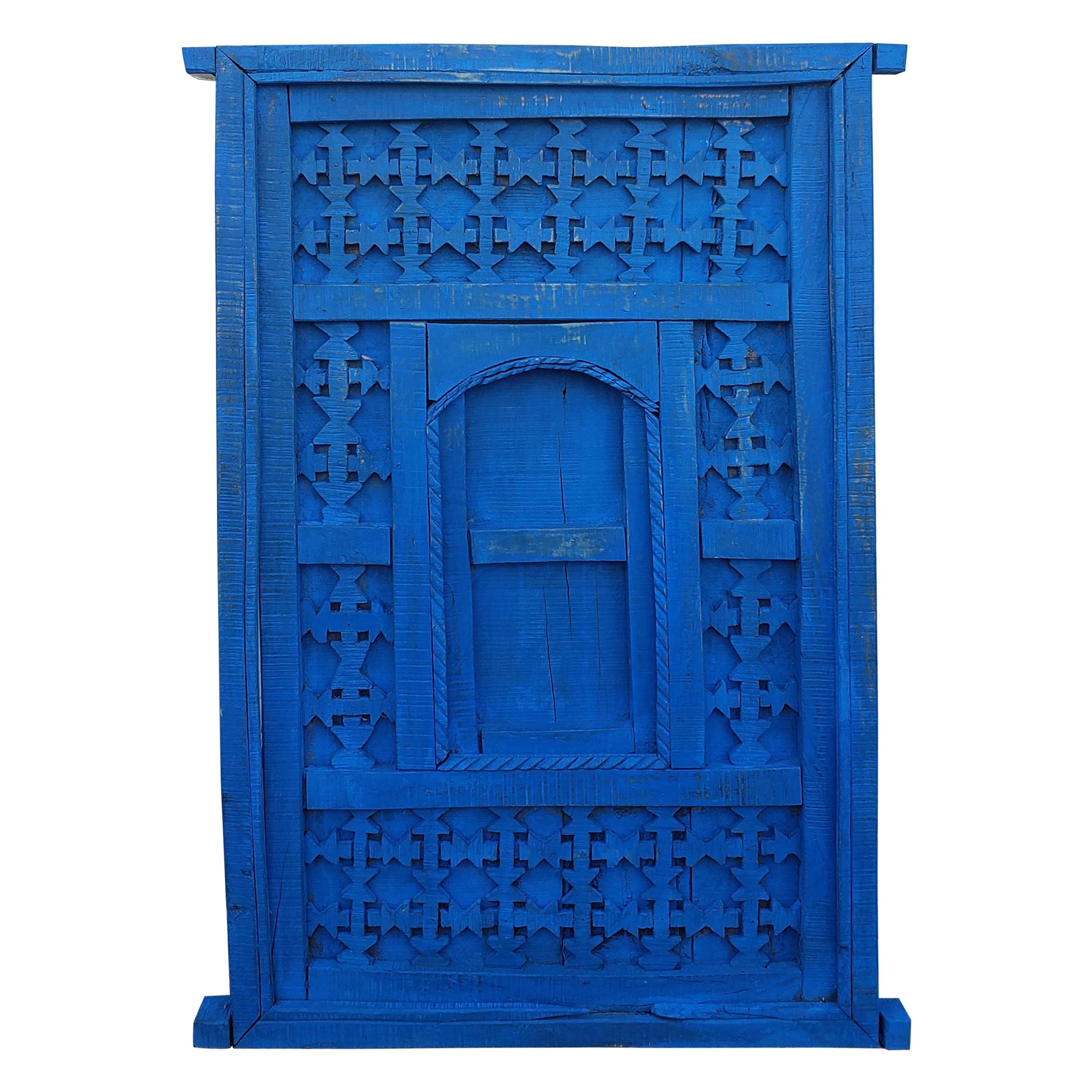 Distressed Moroccan Blue Door / Gate / Shutter For Sale