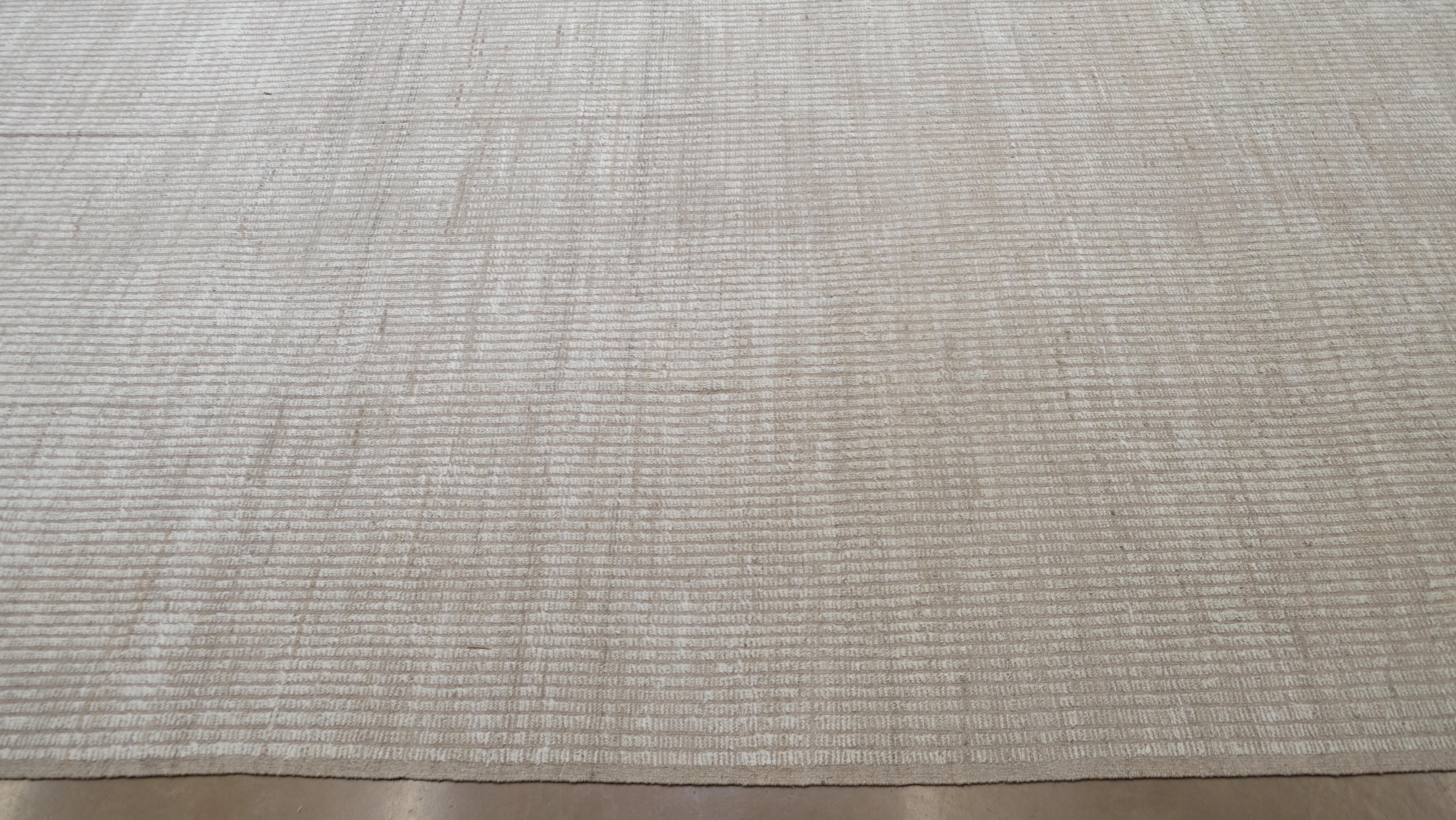 Hand-Knotted Distressed Moroccan Wool Rug 14'3''x18'2'' For Sale