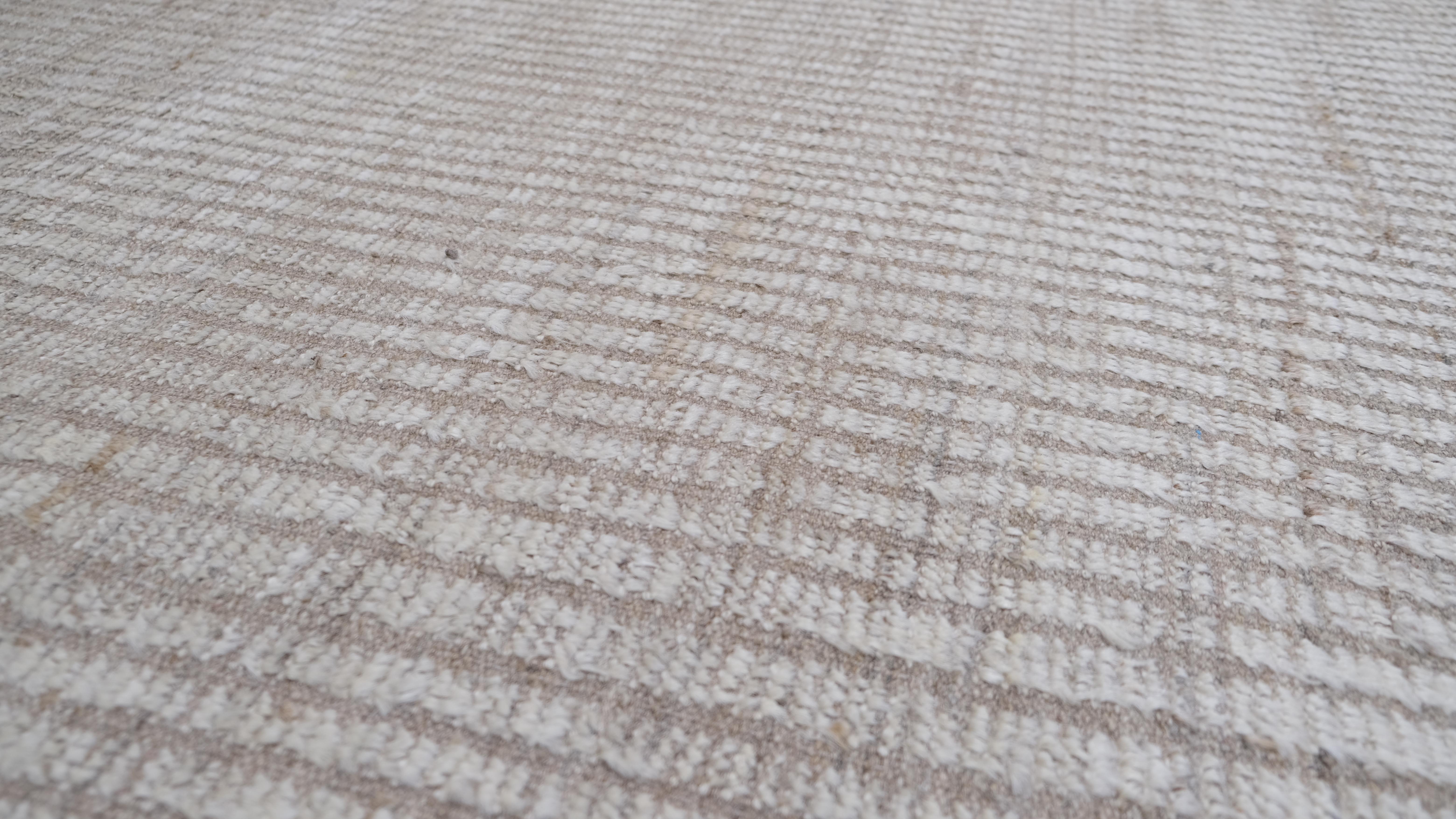 Contemporary Distressed Moroccan Wool Rug 14'3''x18'2'' For Sale