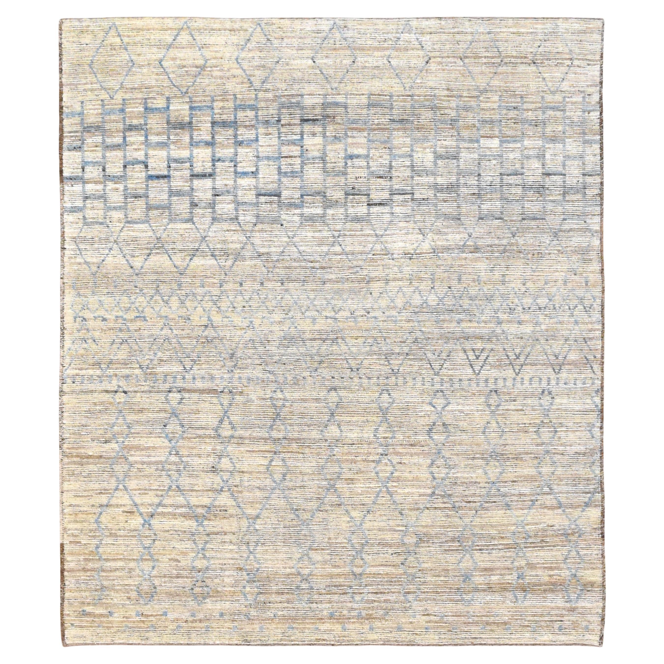 Modern Berber Styled Wool  Rug 8'1''x9'4''