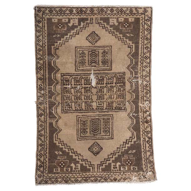 Distressed Neutral Antique Persian Rug, Nomadic Charm Meets Rustic ...