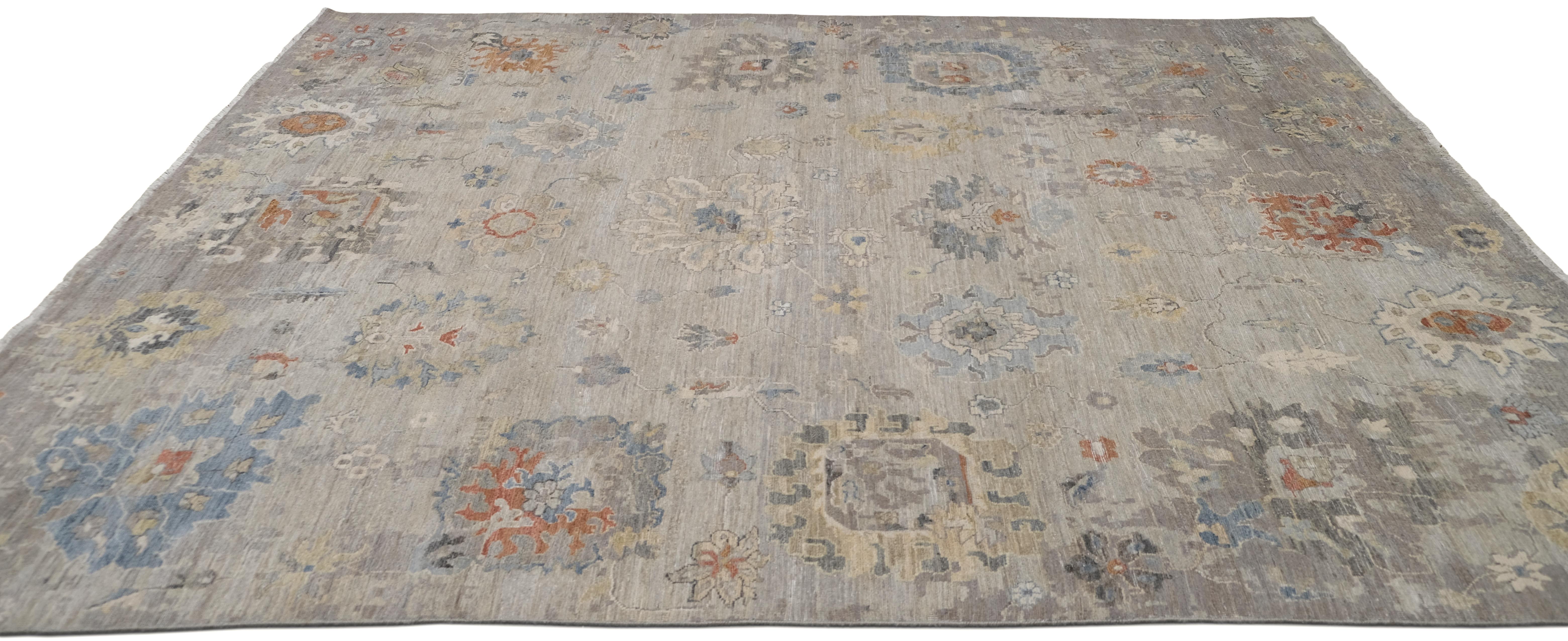 Oushak Desgastado Tono Tierra  Alfombra de lana 7'8''x10' Indio en venta