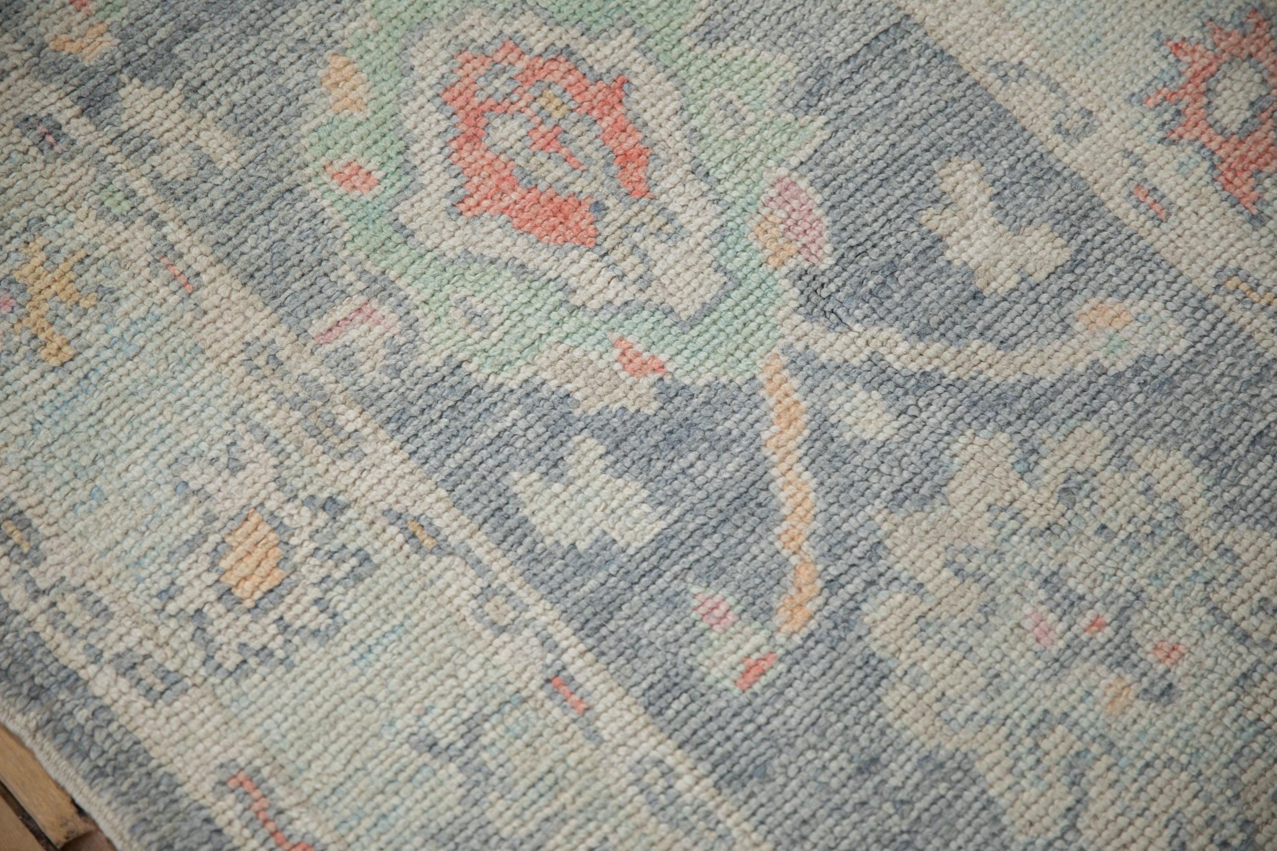 Contemporary Distressed Oushak Rug For Sale