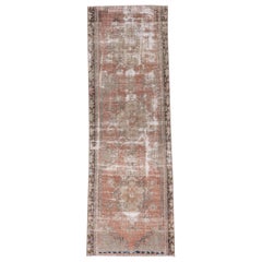 Distressed Oushak Runner, Short, Light Palette