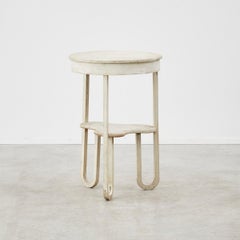 Distressed painted wavy side or hall table, Italy 1990s