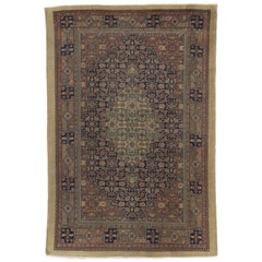 Distressed Persian Malayer Style Area Rug