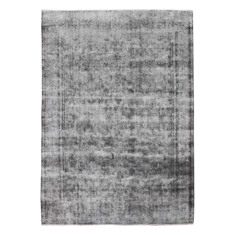 Blue/Gray Vintage Persian Distressed Rug with Modern and Rustic Design ...