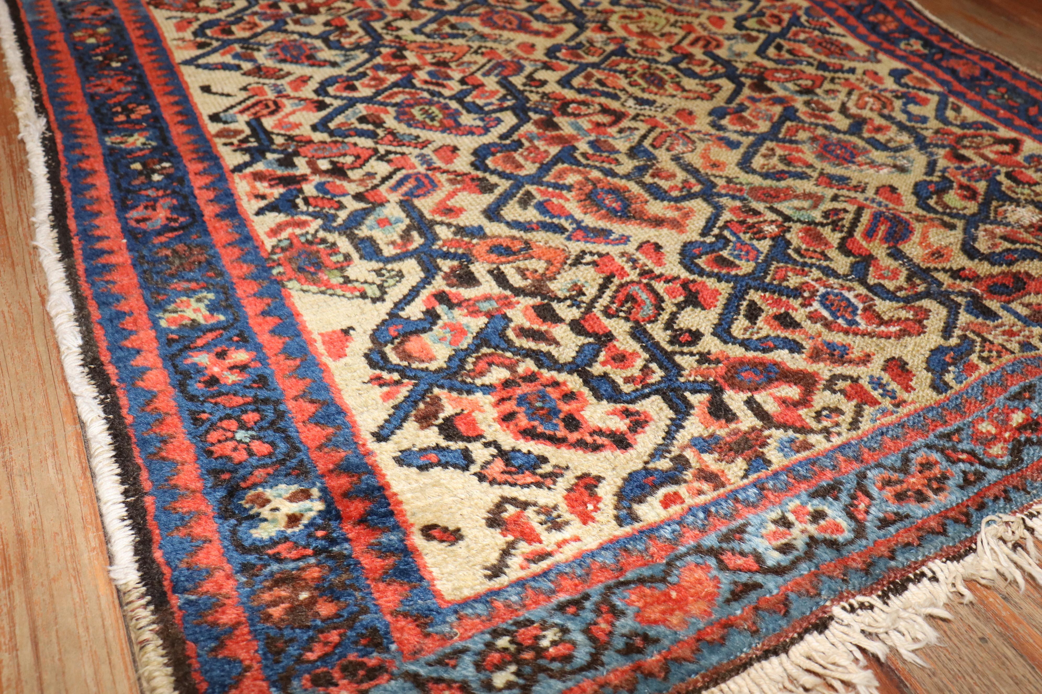 Aesthetic Movement Distressed Persian Vintage Throw Rug For Sale
