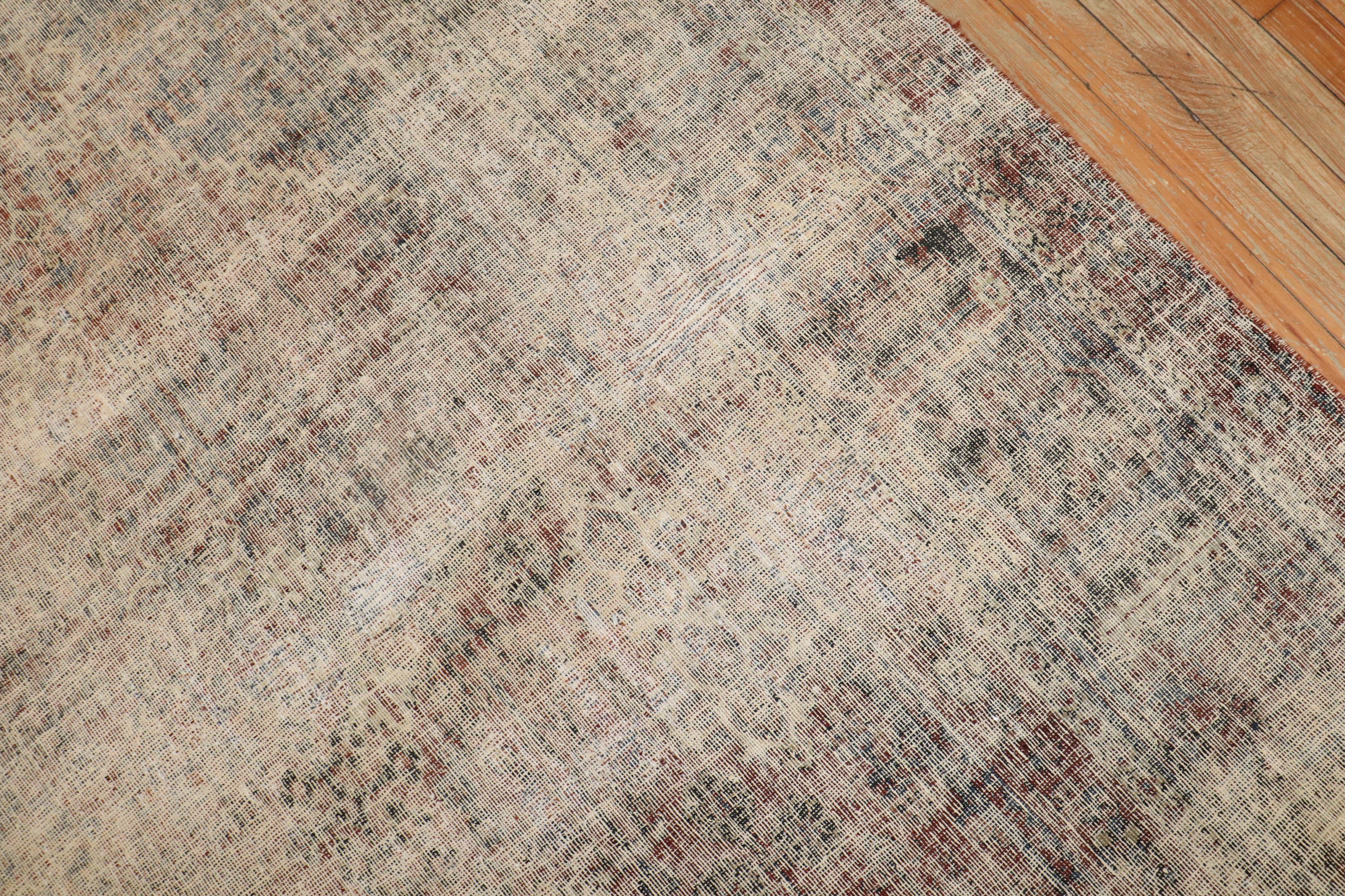 Distressed Room Size Persian Antique Rug 1