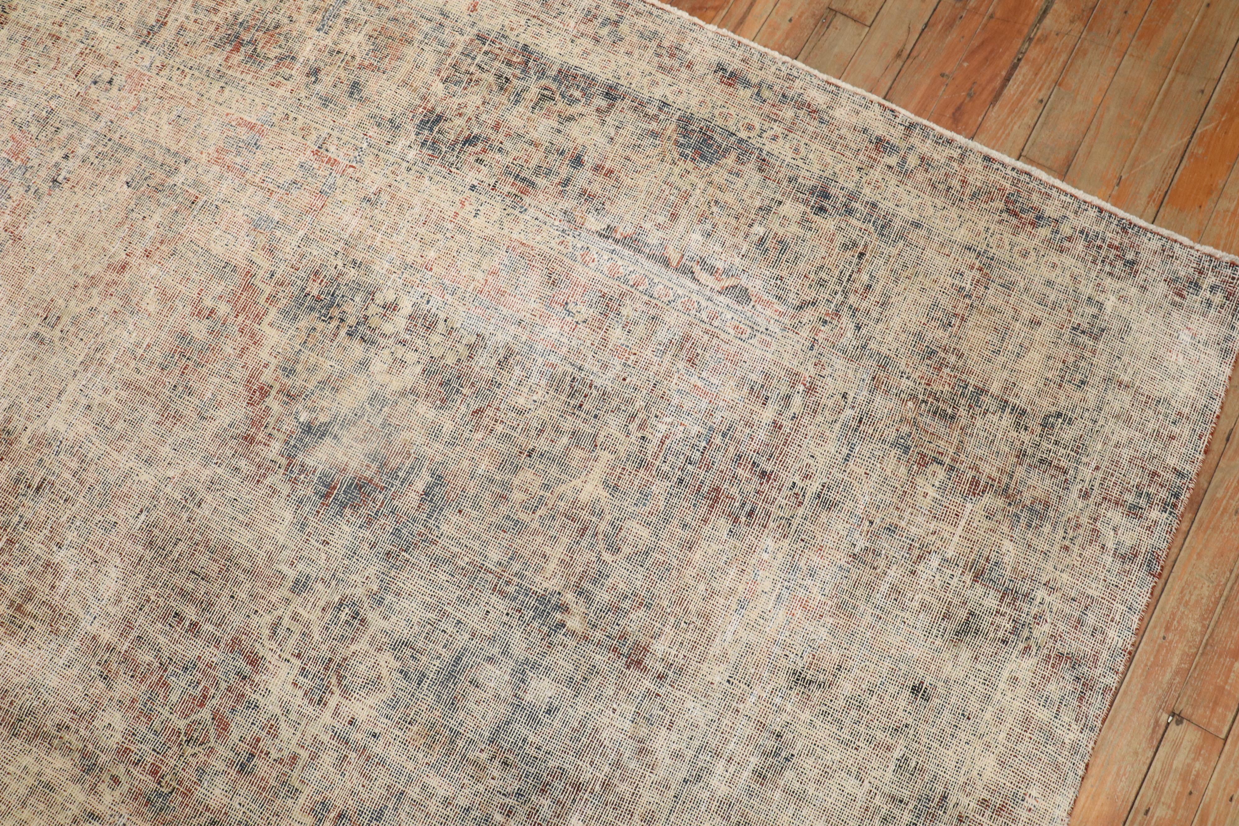 Distressed Room Size Persian Antique Rug 2