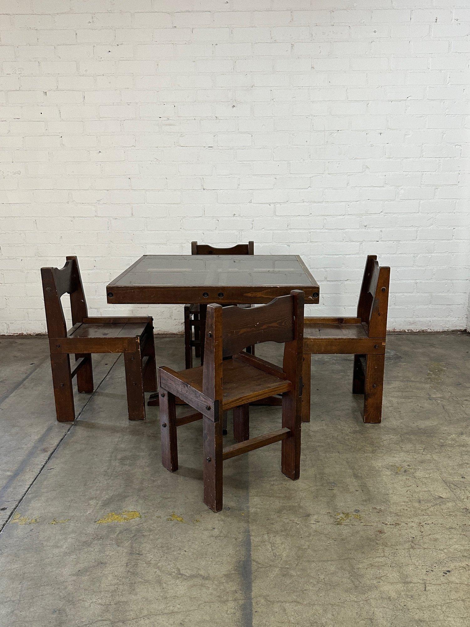 Mid-20th Century Distressed Rustic Dining table
