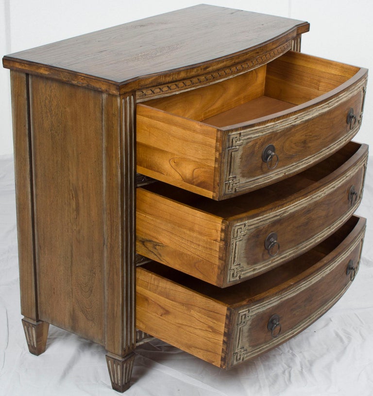 Distressed Rustic ThreeDrawer Chest of Drawers Dresser For Sale at 1stDibs