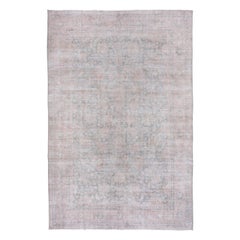 Used Distressed and Shabby Chic Turkish Oushak Carpet