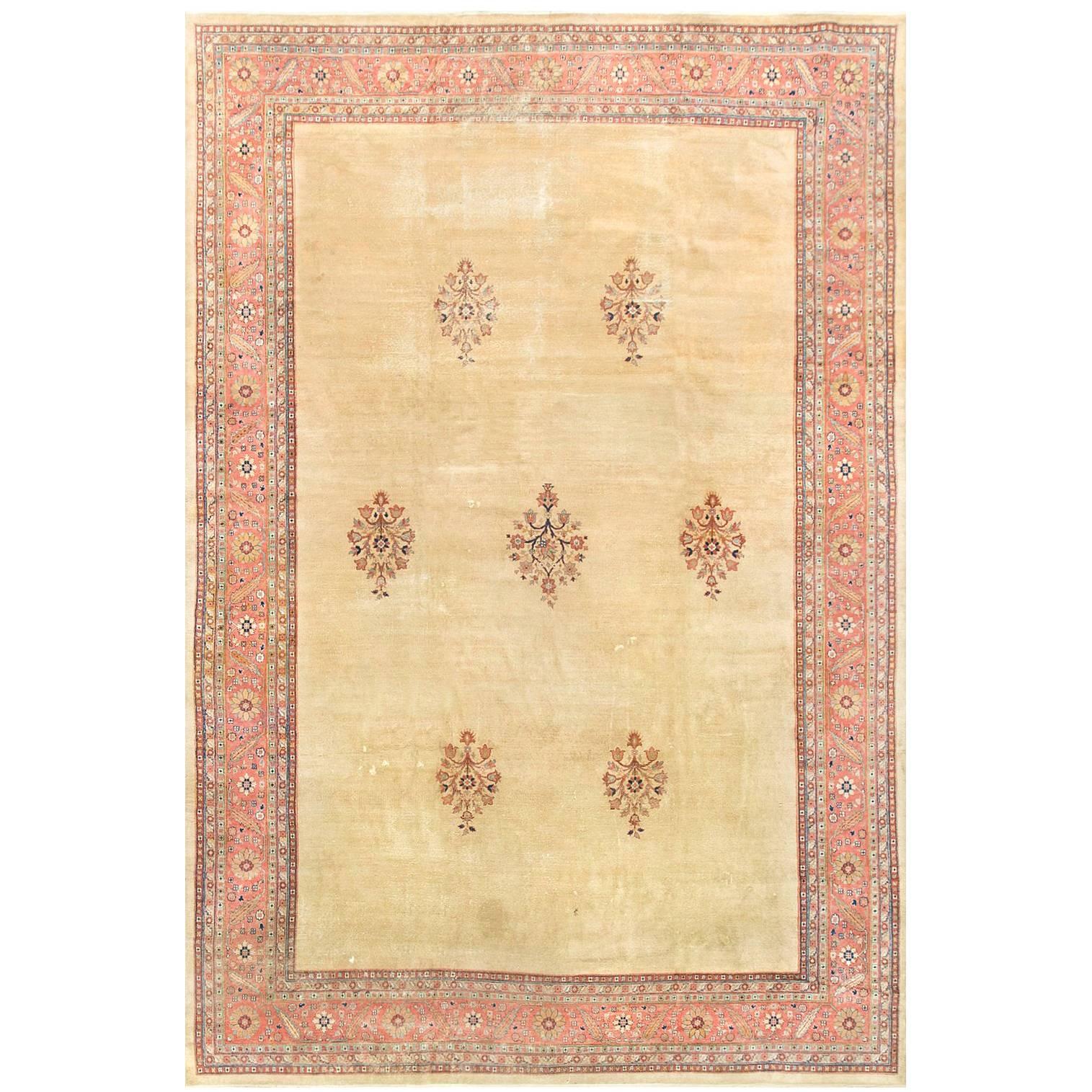 Distressed Shabby Chic Vintage Turkish Rug For Sale