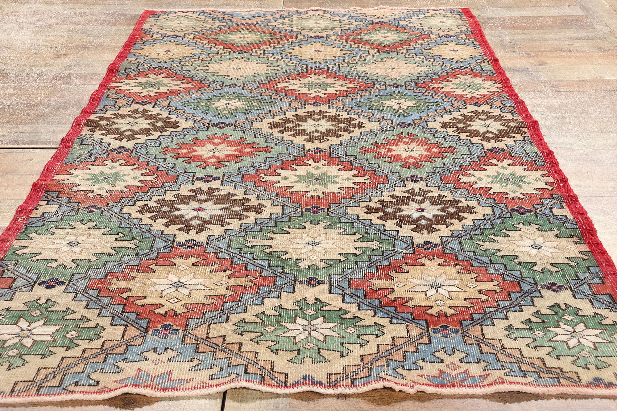 Türkischer Sivas-Teppich, Vintage im Angebot 1