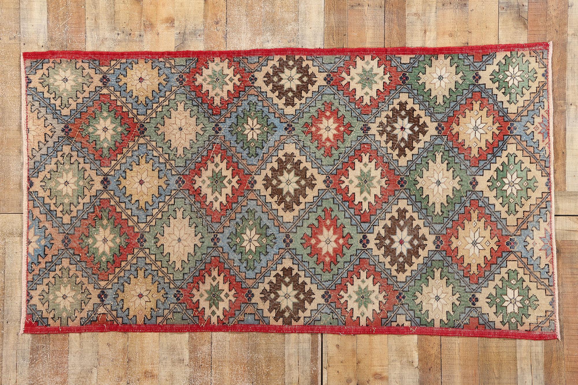Türkischer Sivas-Teppich, Vintage im Angebot 2