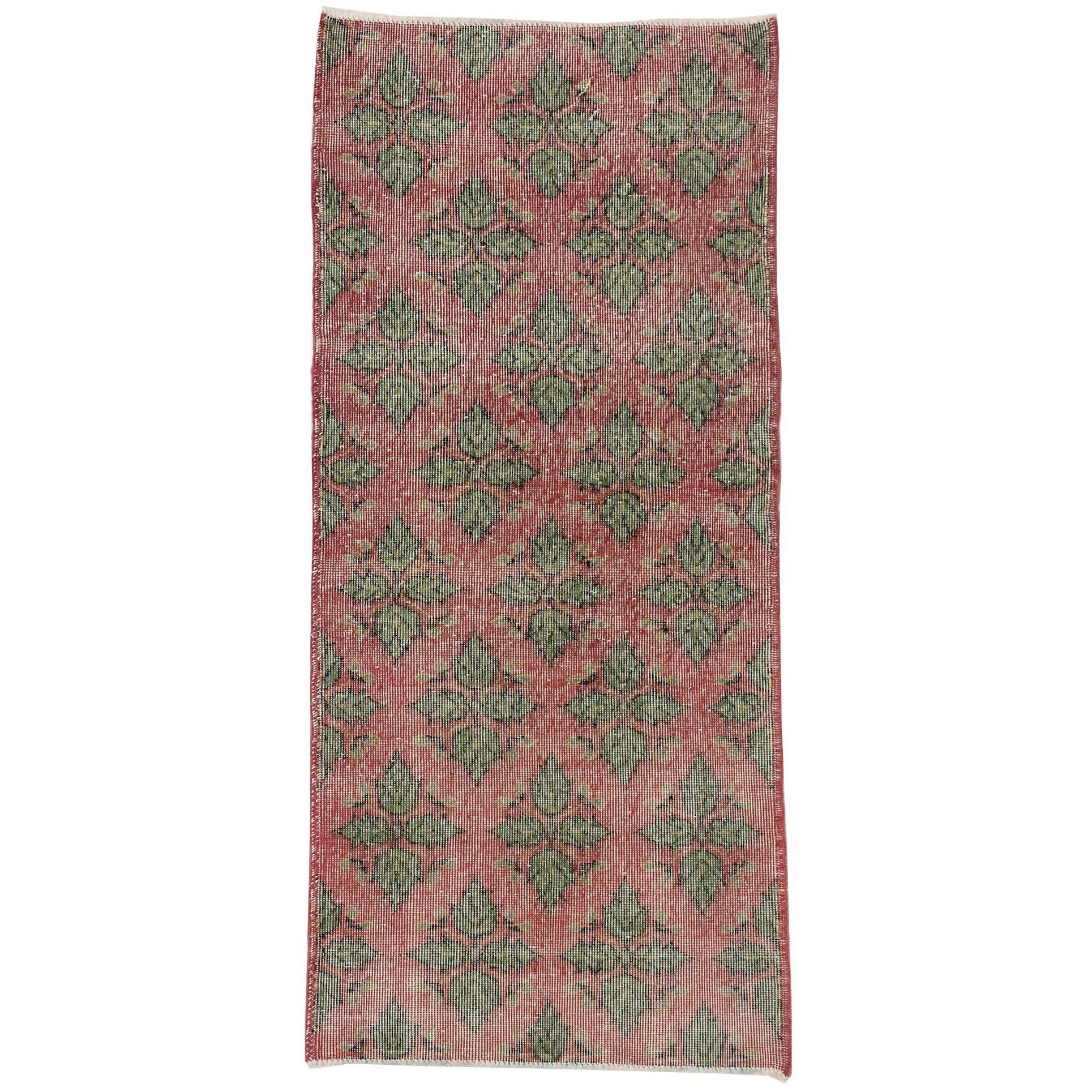 Türkischer Sivas-Teppich im Vintage-Stil im traditionellen englischen Landhausstil, im Used-Stil
