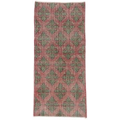 Tapis turc Sivas vintage vieilli avec style traditionnel de cottage anglais