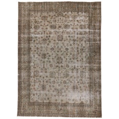 Used Distressed Sivas Rug with Shabby Chic Farmhouse Style