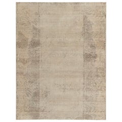 Tappeto astratto in stile degradato con motivo beige-marrone e grigio di Rug & Kilim
